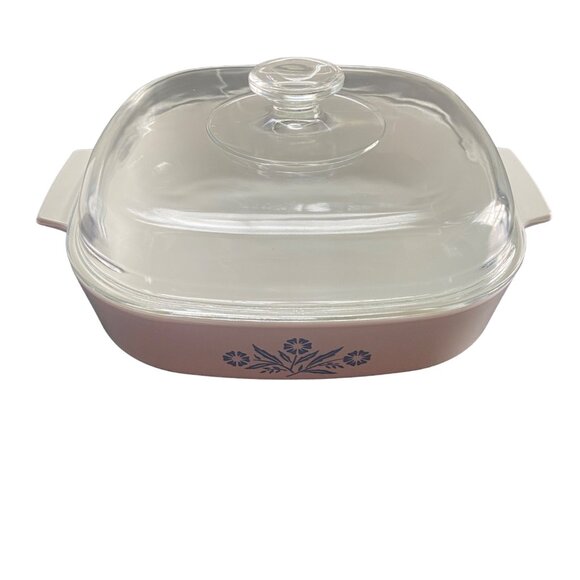 Vintage 80s Corning Ware Blue Cornflower A10B Casserole Dish w/ Pyrex Lid A12C - Picture 7 of 16